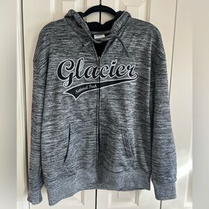 Glacier National Park Gray Heather Unisex Hoodie Jacket